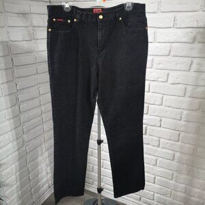 Chaps Denim Ladies Size 10 Straight Leg Black Jeans